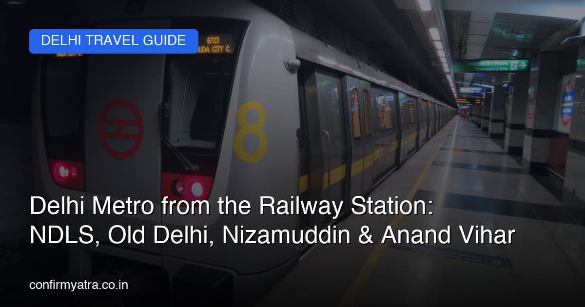 Delhi Metro Yellow Line train waiting at a station platform