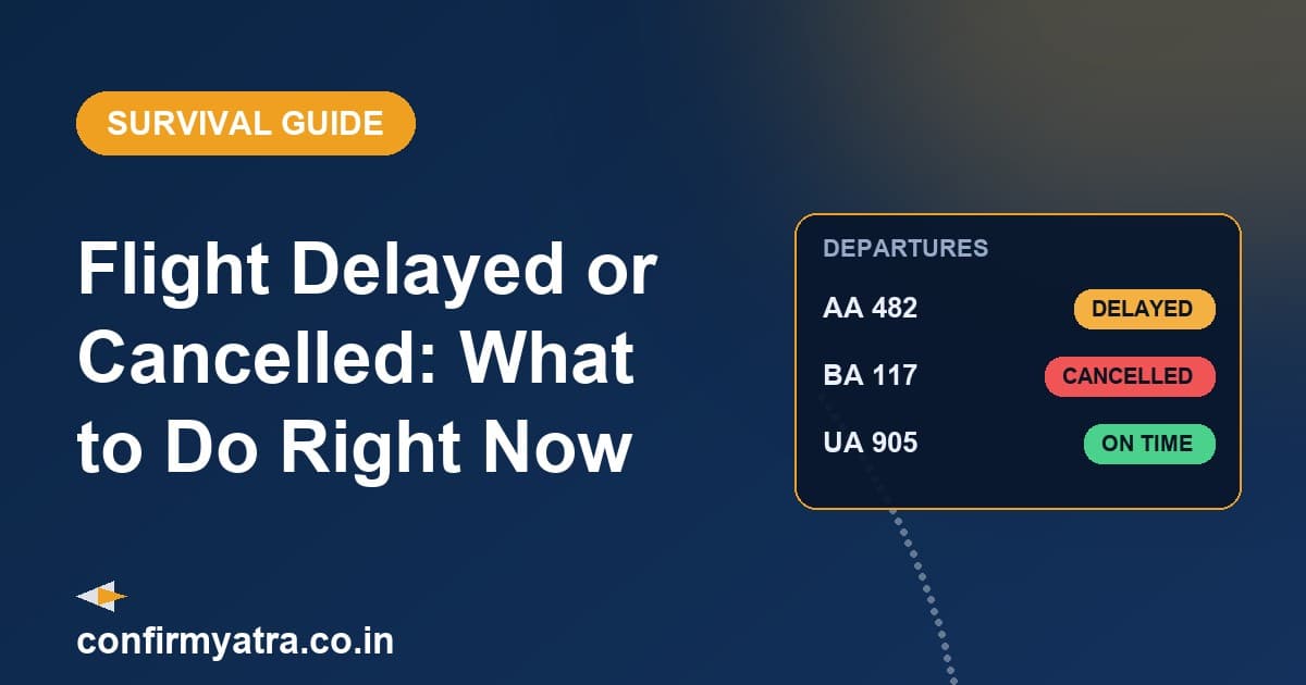Flight cancellation and delay survival guide — what to do at the airport when your flight is delayed or cancelled in 2026