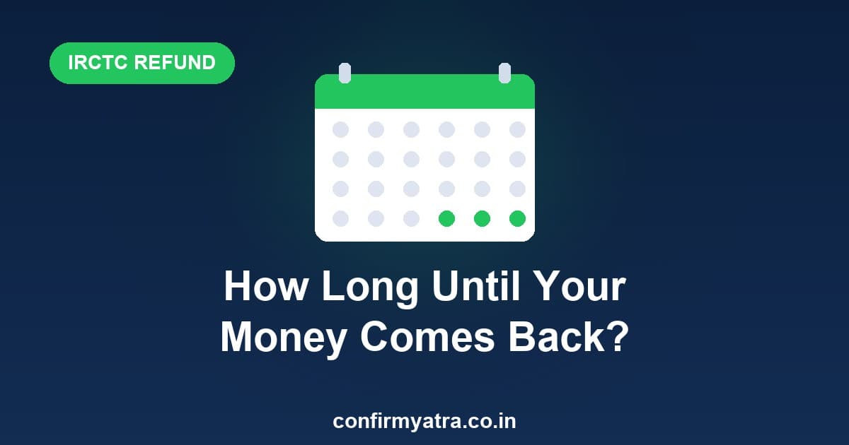 IRCTC refund time — how long until your money comes back after cancellation or failed payment