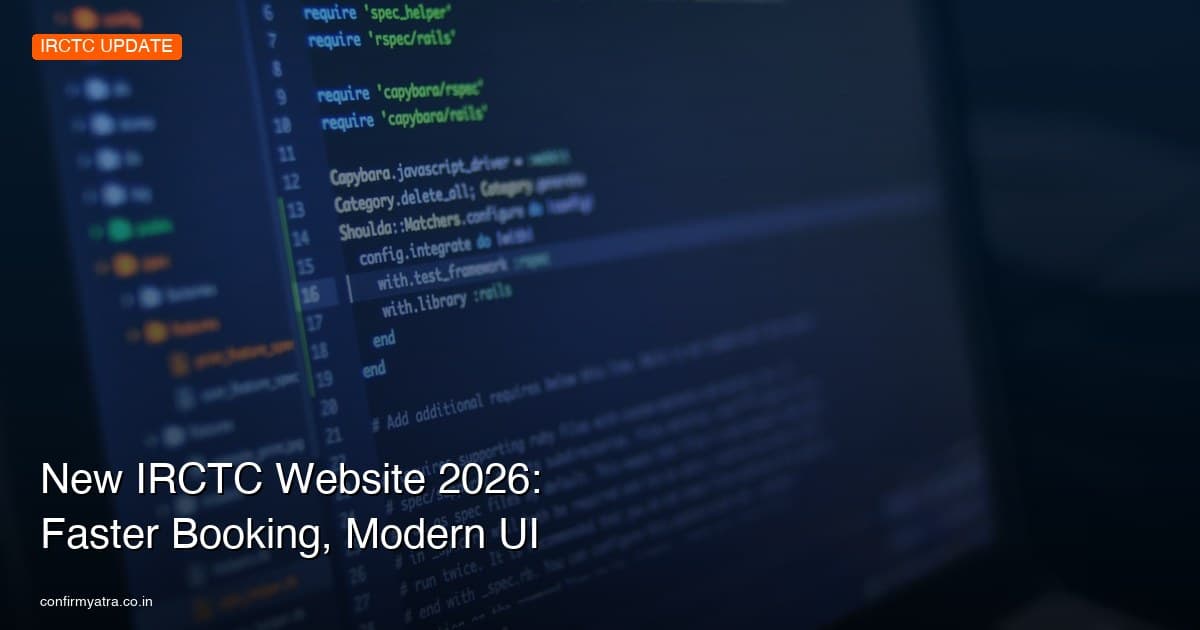 New IRCTC website launching July 15 2026 with faster booking features