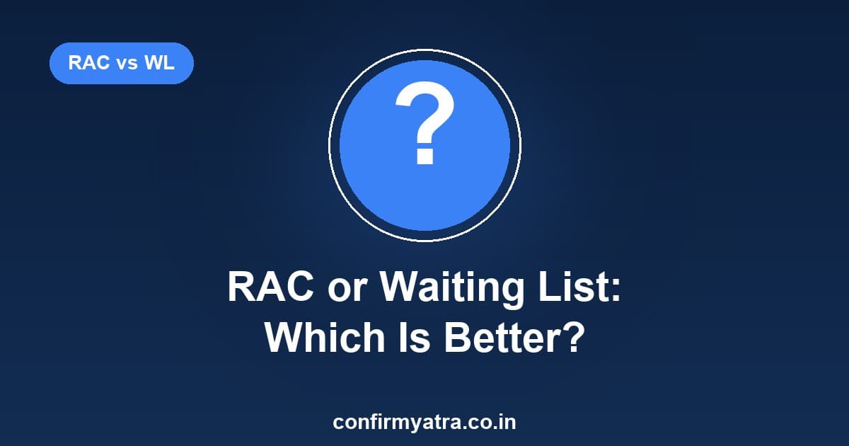 RAC or waiting list which is better — RAC vs WL compared for train tickets