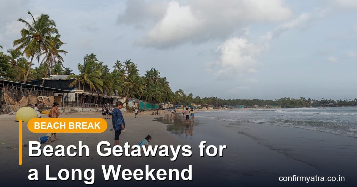 Beach long weekend getaways by train in India — Palolem beach in South Goa