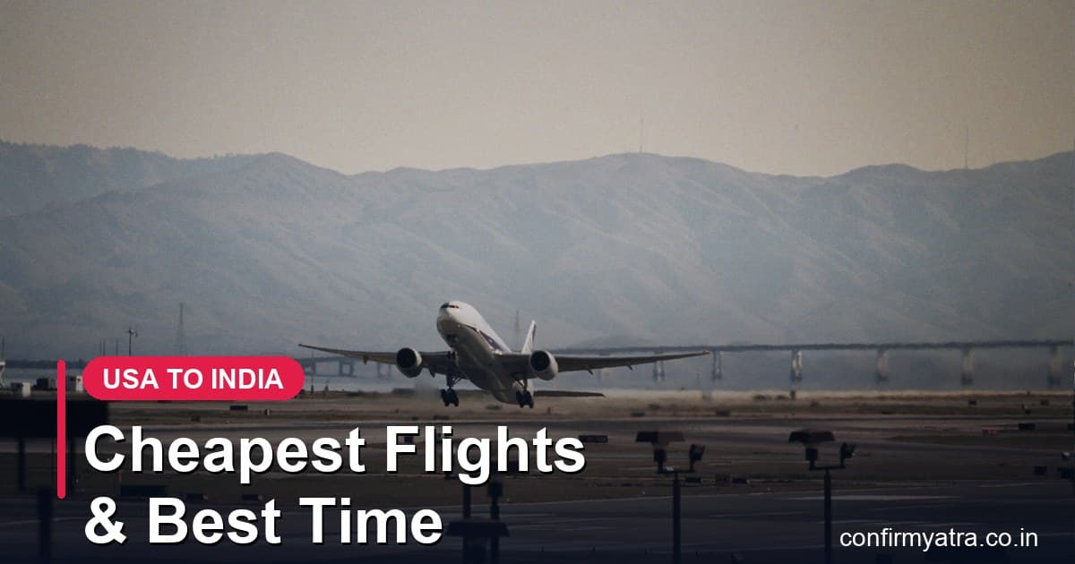 Cheapest flights from USA to India — an airliner taking off