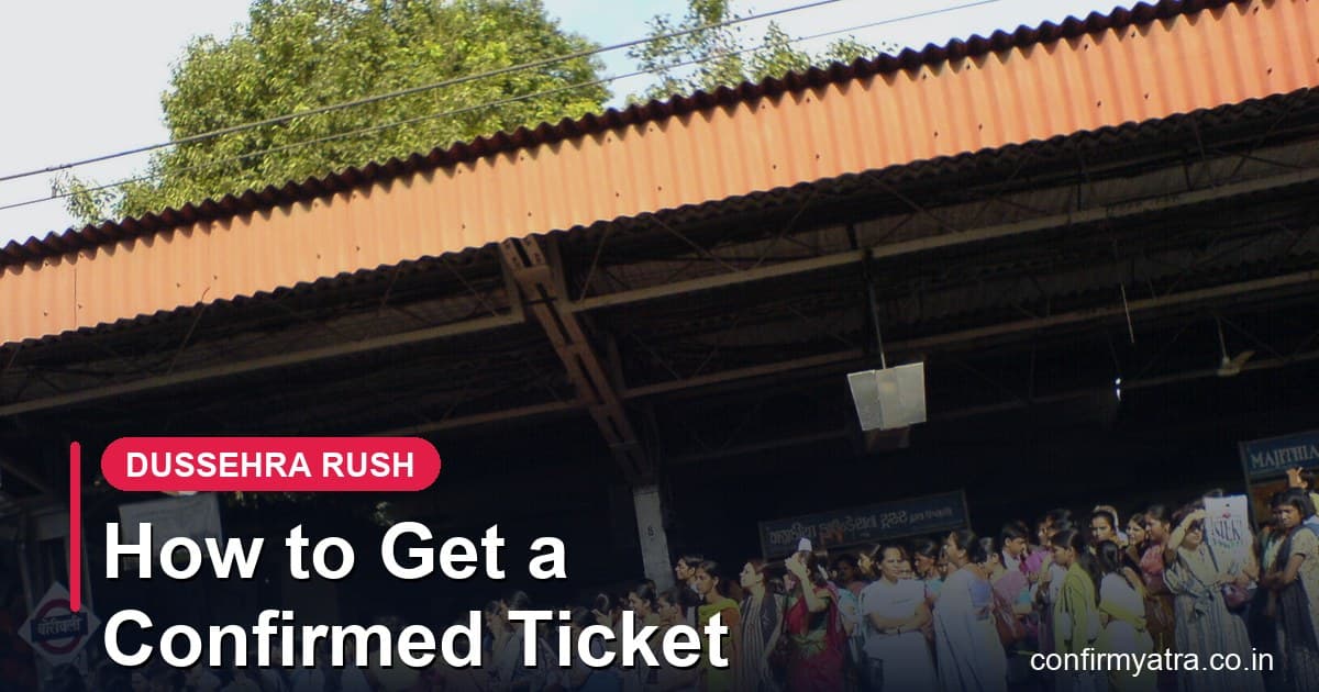 How to get confirmed train tickets in the Dussehra rush — crowded Indian railway platform