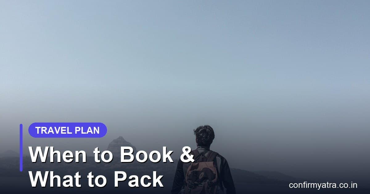 Dussehra holiday travel plan — a backpacker looking at misty hills at dawn