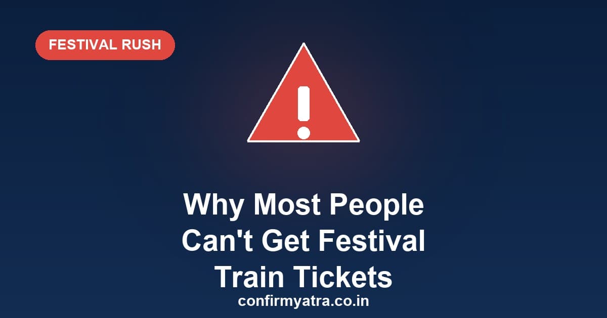 Why most people can't get festival train tickets — a warning sign and how to actually get a confirmed seat