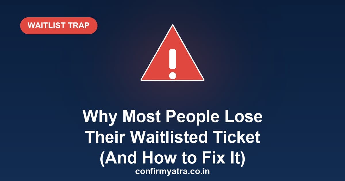 Why most people fail to confirm a waitlisted train ticket — a warning sign and how to fix it